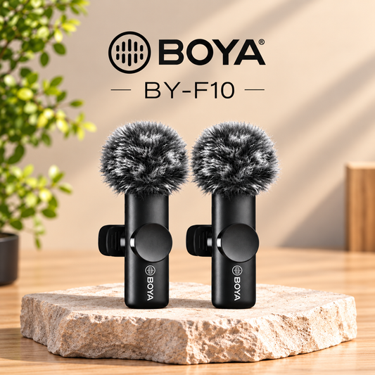 BOYA BY-F10 wireless microphone system with two microphones