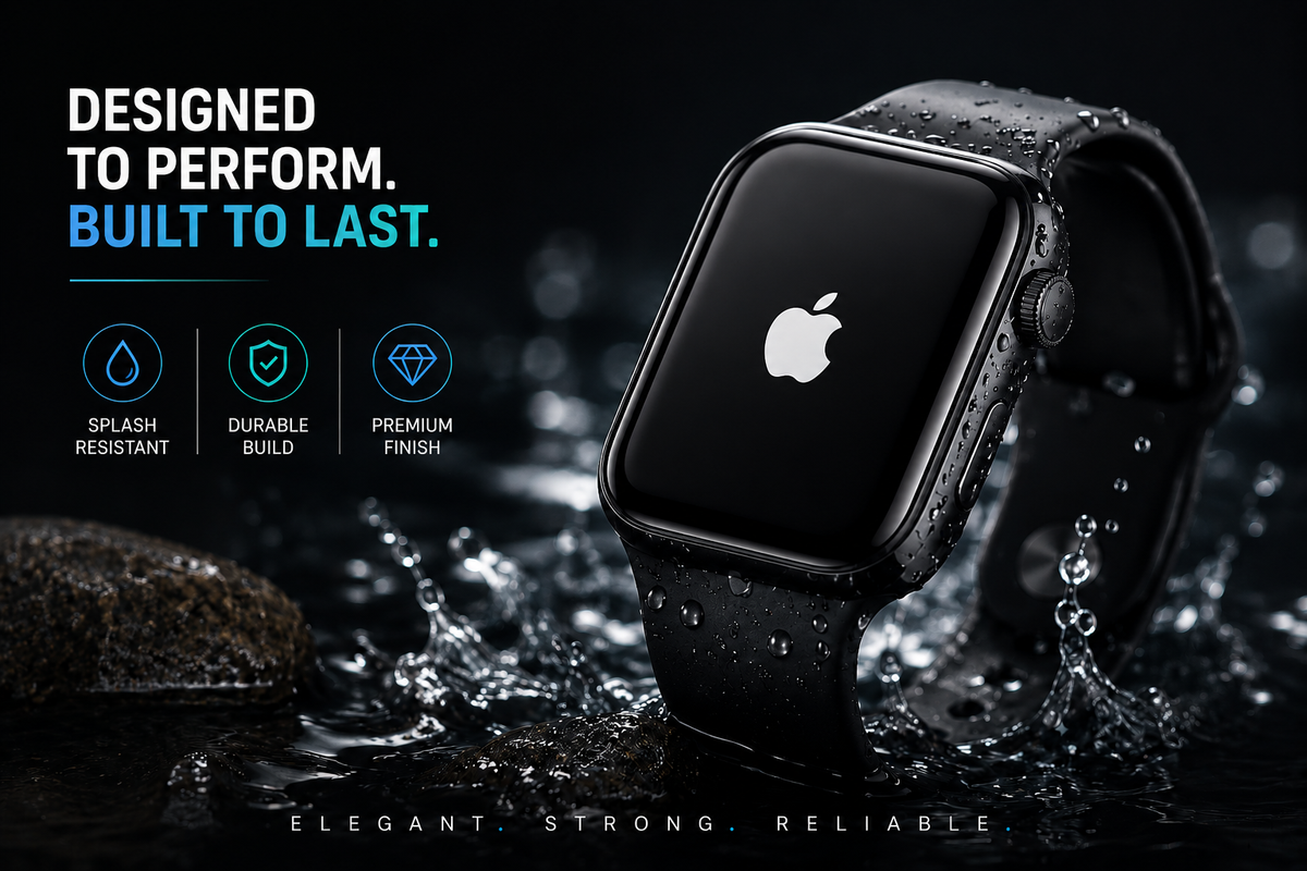 Series 11 smartwatch with Apple logo and water resistant design